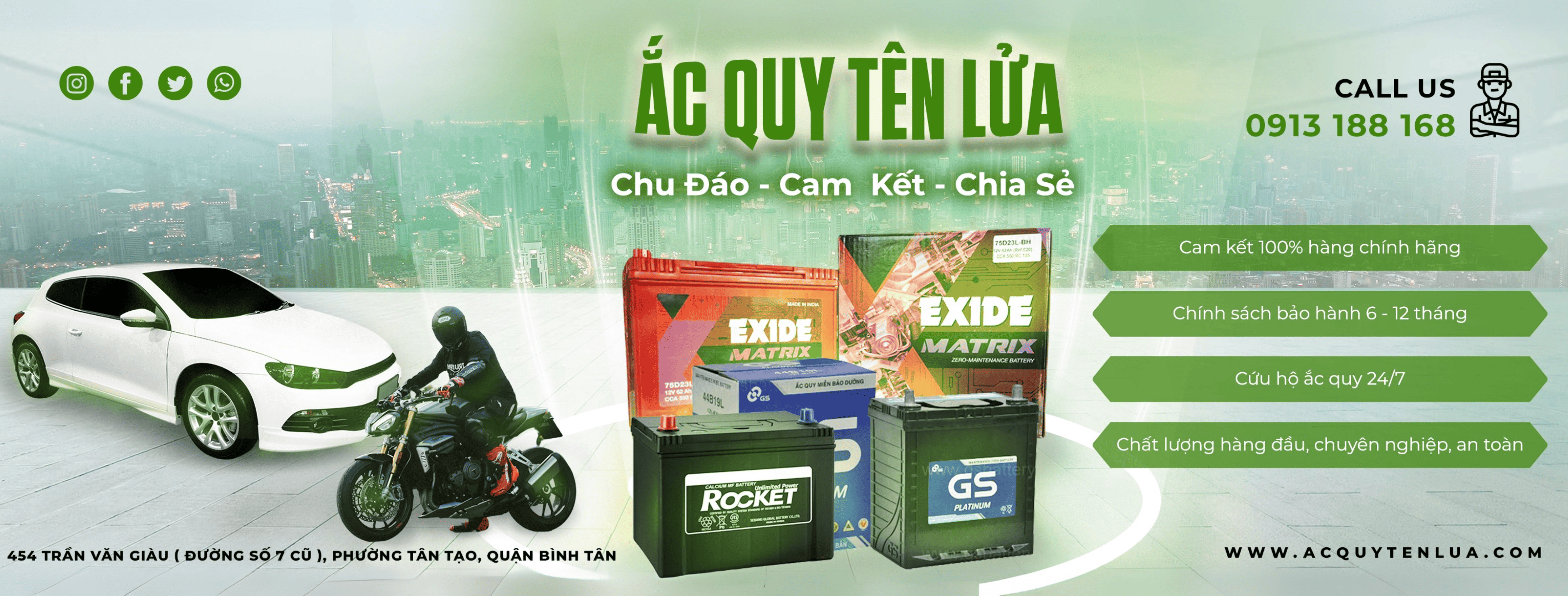 Ắc Quy Ô Tô Chính Hãng