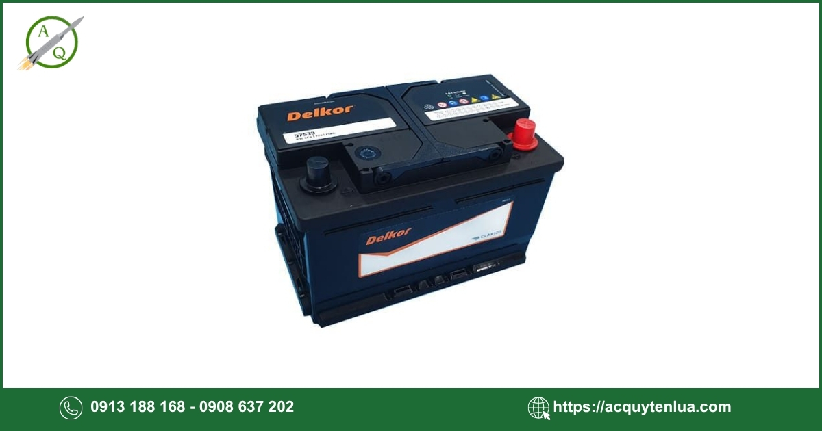 Bình ắc quy DELKOR - 57539 (DIN 75)