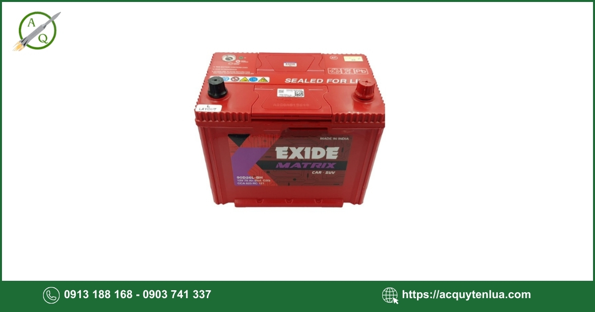 Bình ắc quy EXIDE - 90D26L
