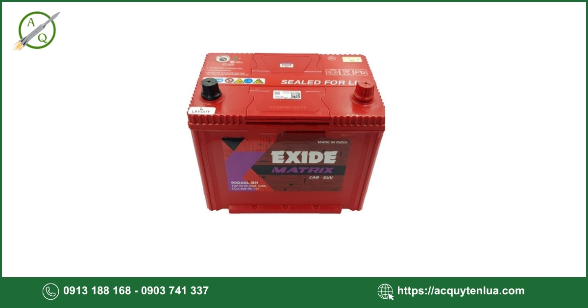 Bình ắc quy EXIDE - 90D26L