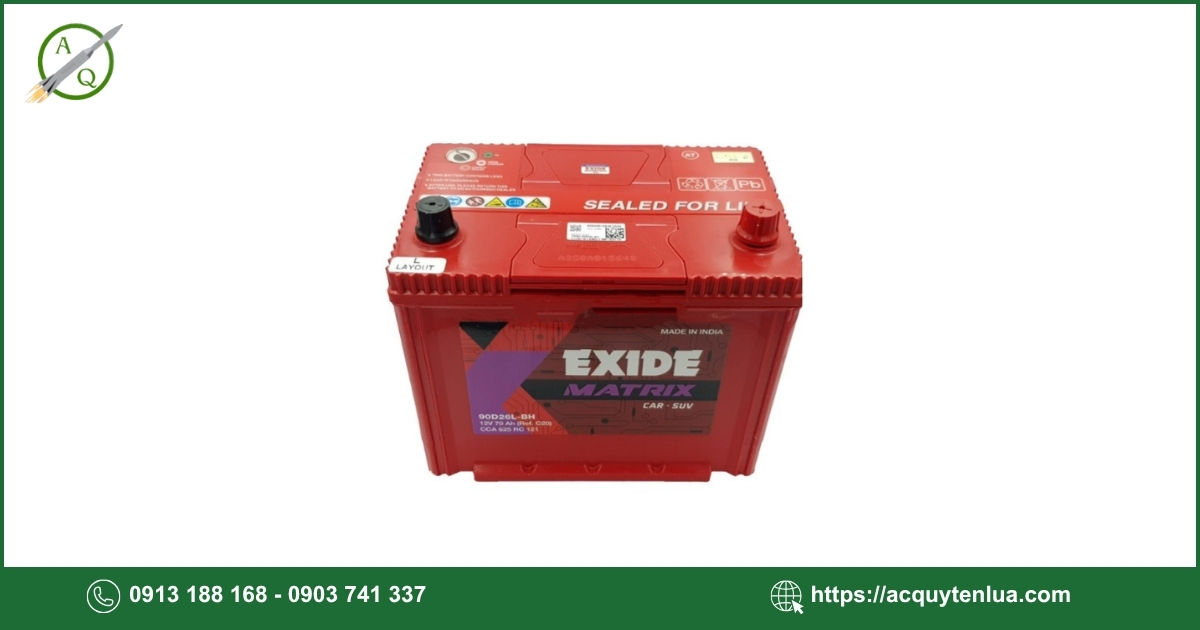 Bình ắc quy EXIDE - 90D26L