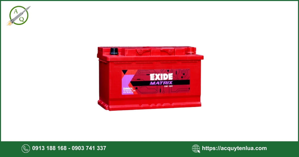 Bình ắc quy EXIDE - DIN 80