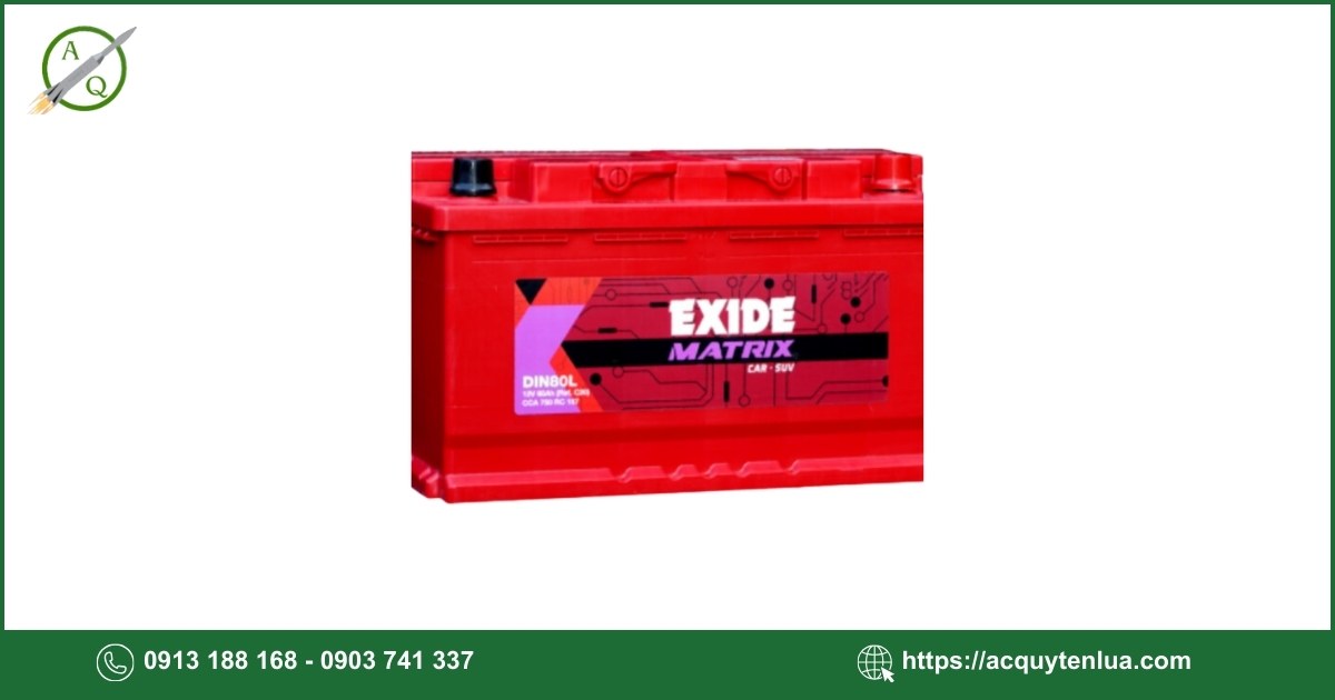 Bình ắc quy EXIDE - DIN 80