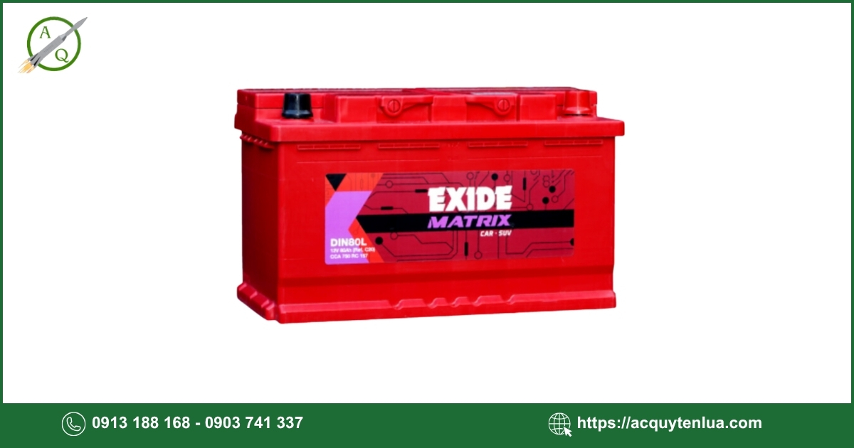 Bình ắc quy EXIDE - DIN 80