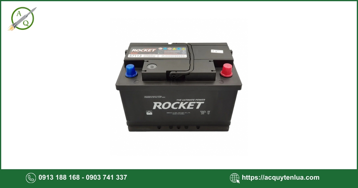 Bình ắc quy ROCKET - 57113 (DIN 71)
