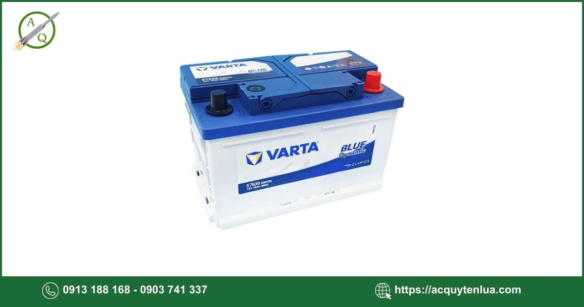 Bình ắc quy VARTA - 57539 (DIN 75)