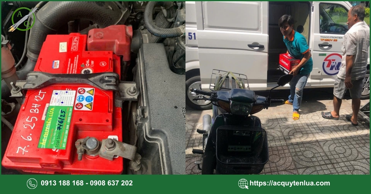 Các bước thay bình ắc quy cho xe Mitsubishi Grandis