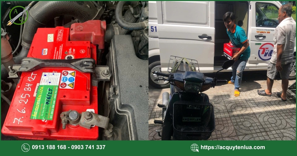 Các bước thay bình ắc quy cho xe Mitsubishi Grandis