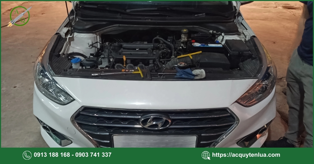 Quy trình thay bình ắc quy cho xe Hyundai Amica